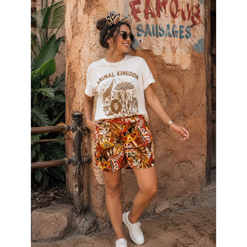 Vintage Harris Wallace womens shorts safari vibes Size 14 Dopamine Teacher 80's